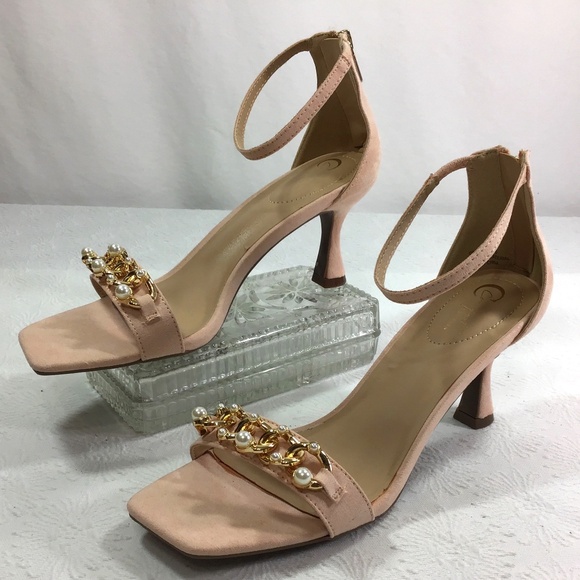 Comfort Est. 1946 Pale Pink Ankle Heel Sandals Shoes - Comfort Est. 1946 Pink Ankle Strap Heel Sandals